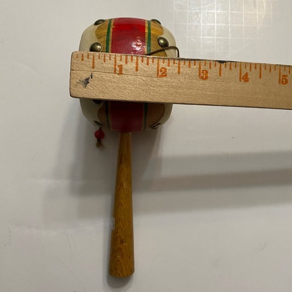 Vintage Twist drum made in Mexico Souvenir wood and leather - Picture 8 of 11